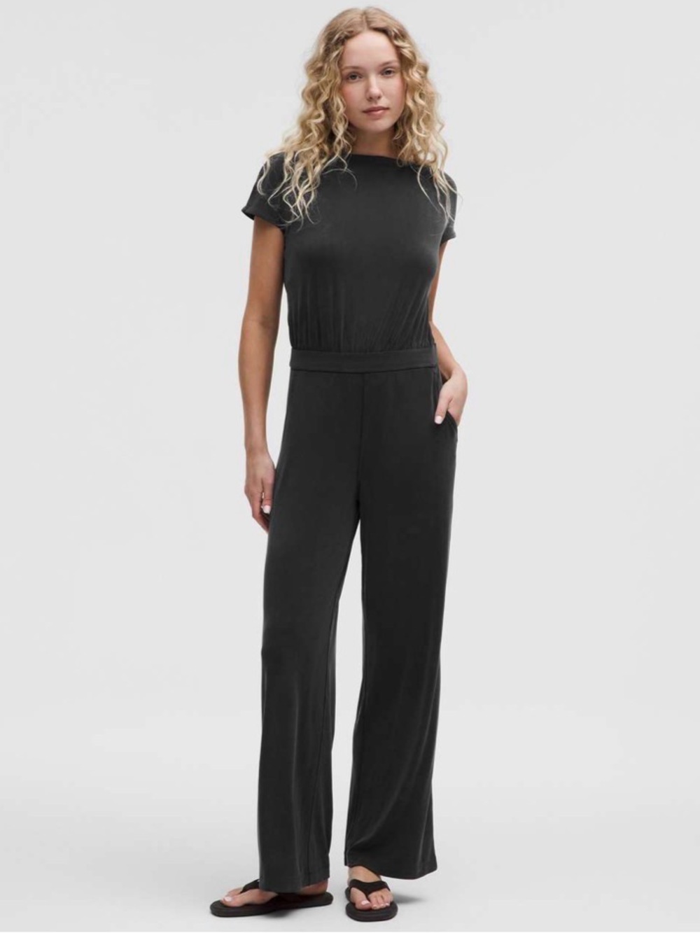 Lululemon Drapey Softstreme Jumpsuit Black XXXS NWT *Rare*